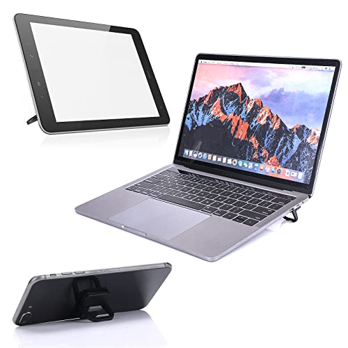Abeillo 2PCS Portable Keyboard Riser, Self-Adhesive Mini Laptop Stand Invisible Computer Keyboard Stand for Desk, Laptop Feet Compatible with Pro/Air, Lenovo, Surface (Black) - color: Black