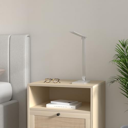 AFROG 5th Gen Multifunctional LED Desk Lamp with 10W Fast Wireless Charger, USB Charging Port,1800Lux Super Bright,5 Lighting Mode,7 Brightness, Touch Control, Auto Timer, 15W Office Table Lamp - color: White 5.0 Pro