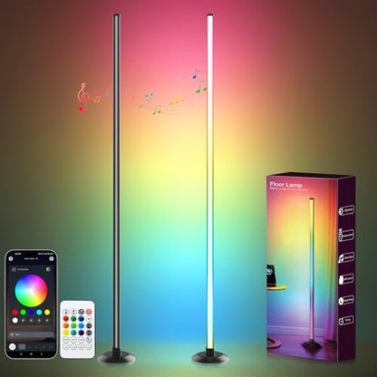 NBBUFF IC+RGBW Led Corner Floor Lamp USB Powered App & Remote Control,2Pack - size: 2Pack