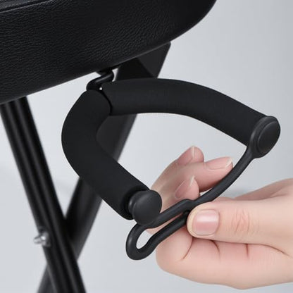 Guitar Seat with Stand, Guitar Stool with Padded Cushion, Collapsible Design, Heavy-Duty Ergonomic Backrest, Guitars Stool (Black) - color: Black-d