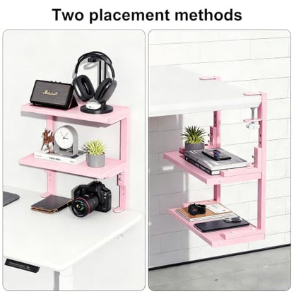 2-Tier Desk Shelf - color: Pink