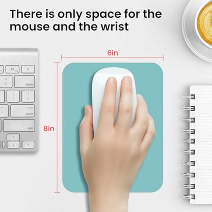 Small Mouse Pad 6 x 8 Inch, Horizontal and Vertical Flexible use. Great for Traveling, Wireless laptops, Keyboard Trays, Offices, etc. (Dark Green) - color: Dark green