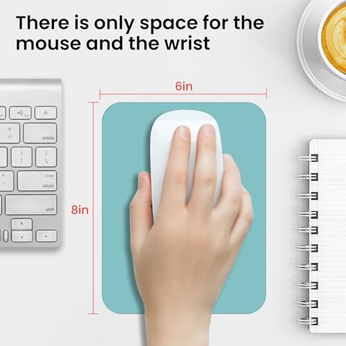 Small Mouse Pad 6 x 8 Inch, Horizontal and Vertical Flexible use. Great for Traveling, Wireless laptops, Keyboard Trays, Offices, etc. (Dark Green) - color: Dark green
