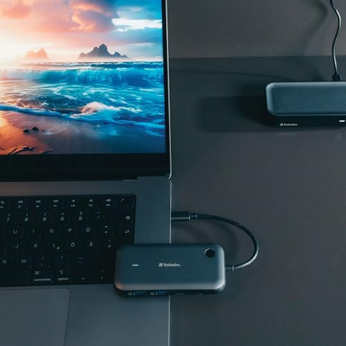 Verbatim Share My Screen Video Extender 1080p USB-C Wireless HDMI Transmitter and Receiver Display Adapter with USB Hub and Card Reader - style: 1080p
