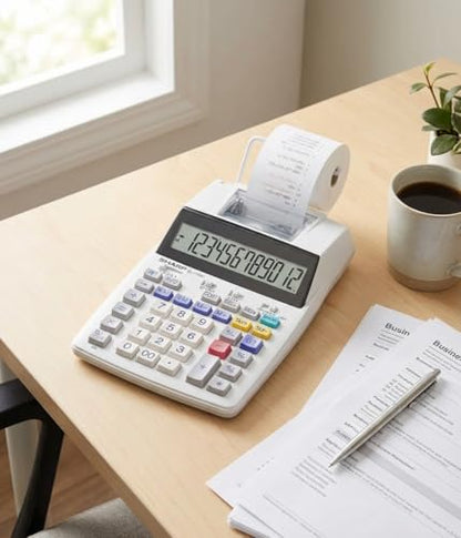 Sharp SH-EL1750V Printing Calculator, Black/Red - color: White