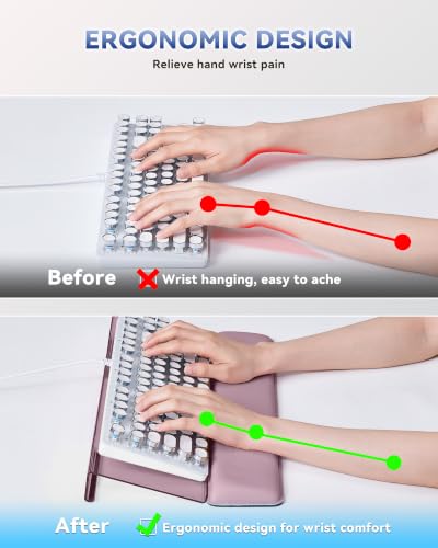 Laborio Computer Keyboard Wrist Rest, Keyboard Riser Stand for Desktop - color: Rose Pink