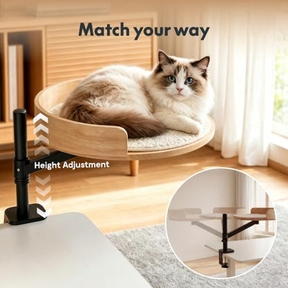FLEXISPOT EN2 55"x28" Standing Desk with Solid Wood Cat Bed, White - color: White Top + White Frame, size: 55x28 | Cat Bed