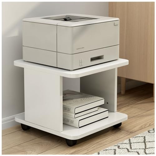 Printer Rack Movable Printer Stand 2-Tier Machine Cart Storage Rack Under Desk Printer Cart for Office Home Printer Shelves(D,40 * 40 * 28cm) - color: D, size: 40*40*28cm