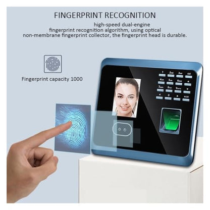 WiFi Biometric Fingerprint Face Recognition Time Attendance Machine System with Keyboard Facial Time Clock(UF100,Spanish,UK Plug) - color: Uf100, size: Spanish