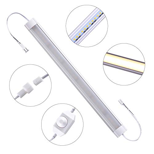 LABOREDUCER LED Under Cabinet Lighting Plug in Warm White 6 Pack,12inches Bar Dimmable Under Cabinet Lights, Under Counter Lights for Kitchen Ultra Slim LED Lights Hardwired Linkable 24V - color: Warm White 2700K