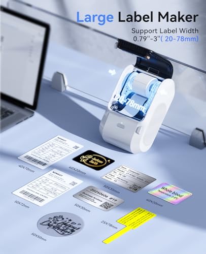 NIIMBOT M3 3 Inch Thermal Transfer Label Maker, Label No Fading 8-10 Years