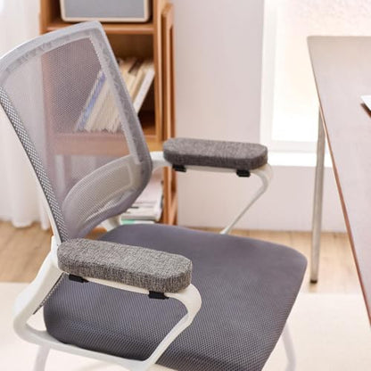 Office Chair Armrest Pad Elbow Cushion Thick Removable Cover Desk Chair Armrest Cushion Arm Padding for Recliners Sofa Home, Dark Gray - color: Dark Gray