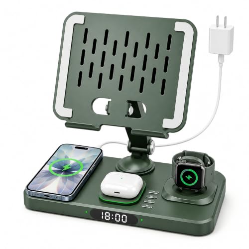 Wireless Charging Station for Apple Devices, Only for Apple Watch Charging - color: Army Green