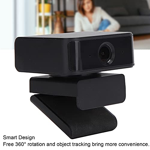 1080P Smart Video Camera with Object Tracking, 360° Rotation, High Def Microphone, USB 2.0 for Video Chatting, Conferencing, and Live Streaming