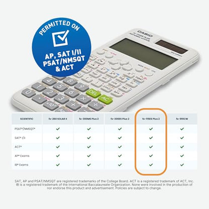 Casio fx-115ES Plus 2nd Edition – Advanced Scientific Calculator | 252+ Functions, Natural Textbook Display℠ | Ideal for Math, Science, Engineering & Statistics