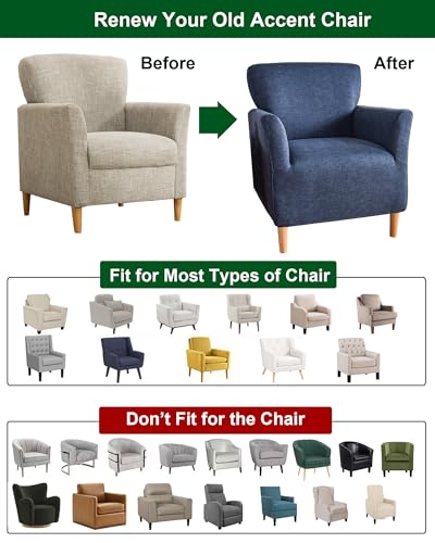 CRFATOP Accent Chair Cover, Stretch Armchair Slipcover for Living Room - color: Color A02