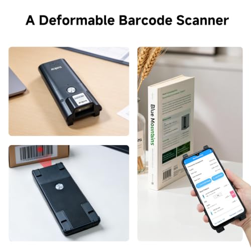 Sumicor Bluetooth Barcode Scanner for iPhone Android Phone(4.7''-6.9'') | Portable Dual-purpose 1D 2D QR Code PDF417 Bar Code Scanners
