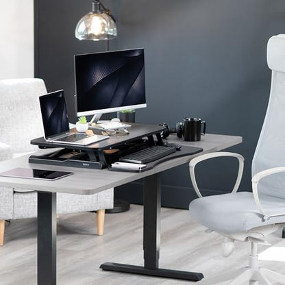 VIVO Black 32 in Standing Desk Converter, DESK-V000K - color: Black, size: 32"