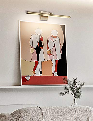 Joosenhouse Modern LED Picture Lights 24.4 inch, Antique Bronze Metal Artwork Display Lamp with Rotatable Sconces Lamp Head, 14W (70W Eqv.), Hardwired Connection, 3000K Warm White 840Lm… - color: Antique Bronze, size: Dimmable 24.4" Long