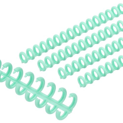 PATIKIL 8.5mm(0.3") Spiral Binder Ring,20 Pcs 30 Rings 25 Sheet Capacity Comb Binding Spines for Binding Paper Sheets Notebook Calendar Picture Album, Green - color: Green