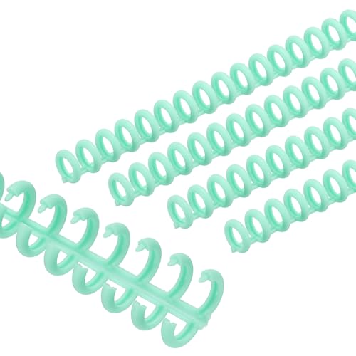 PATIKIL 8.5mm(0.3") Spiral Binder Ring,20 Pcs 30 Rings 25 Sheet Capacity Comb Binding Spines for Binding Paper Sheets Notebook Calendar Picture Album, Green - color: Green