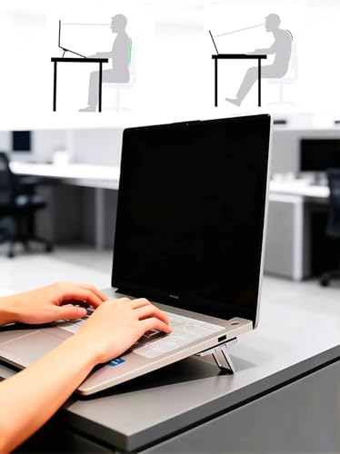 2PCS Laptop Stand, Portable Laptop Cooling Pad, Foldable Metal Keyboard Stand, Mini Keyboard Pillar (Silver,Two Gears) - color: Silver
