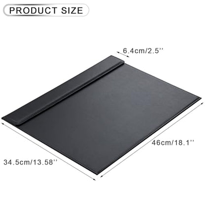 18''x14'' Large Rectangle A3 Desk Writing & Drawing Desk Pad &Board Table Protector Mat with Paper Clip on Top Black - color: Black-a186