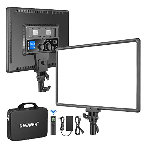 NEEWER NL288 LED Video Light with 2.4G Remote, 45W 4800Lux 3200K-5600K | CRI97+, Dimmable, Bi Color 18" Soft Light Panel, for Photography YouTube Live Stream Game Zoom Meeting(Battery Not Included)