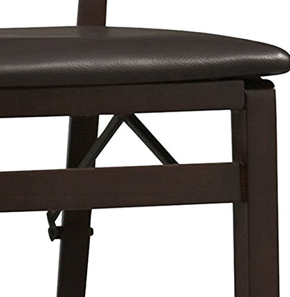 Linon Keira Pad Back Folding Bar Stool - color: Merlot/Brown, style: Bar Stool