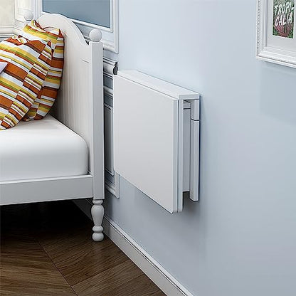 MM MELISEN Wall Mounted Folding Table, 23.6"L x 15.7"W, White, Space-Saving Design - color: White, size: 60X40CM/24X16IN