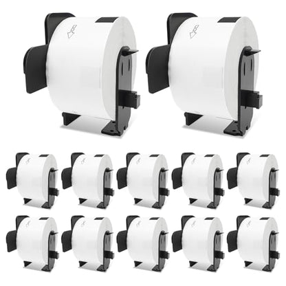 12 Roll Compatible with Brother DK-1208 Large Address Labels 4800 Pcs - size: 1.5" X 3.5”