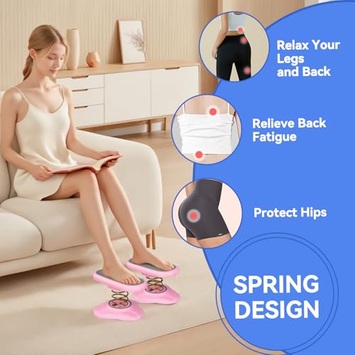 Foot Rest Under Desk ，Ergonomic Foot Stool Under Office Desk - Rocking for Fidgeters，Effectively Relaxes The Leg Muscles，Detachable and Easy to Assemble，2 Pieces Pink - color: Pink