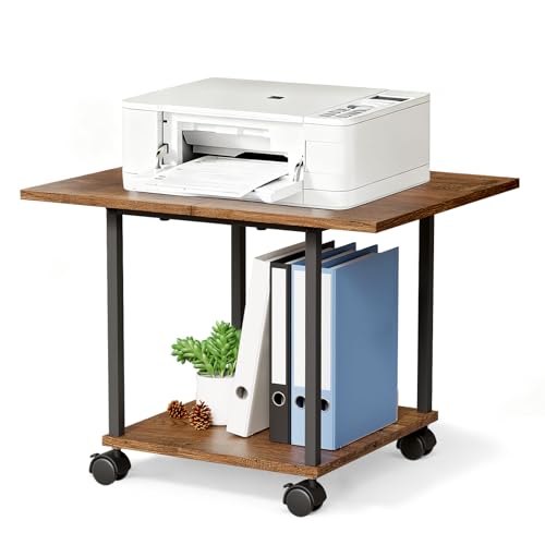 BEWISHOME 2-Tier Industrial Mobile Printer Stand