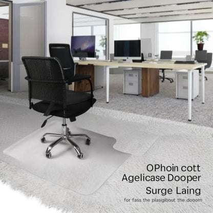 48 Inch Office Chair Mat for Carpet,Clear PVC Floor Protector with Lip 2pcs - size: 2PCS