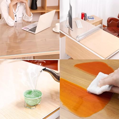 Office Chair Mats for Hardwood Floor PVC Clear Chair Mat 22" 24" 28" 30" 32" 34" 36" 38" 40" 42" 44" 46" 48" 50" 52" 54" 60" Width 0.06" Thick Easy Rolling Desk Chair Mat for Bedroom(16X96 in) - size: 16X96 in