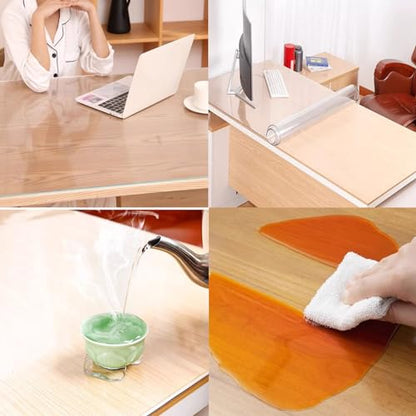 Office Chair Mats for Hardwood Floor PVC Clear Chair Mat 22" 24" 28" 30" 32" 34" 36" 38" 40" 42" 44" 46" 48" 50" 52" 54" 60" Width 0.06" Thick Easy Rolling Desk Chair Mat for Bedroom(16X48 in) - size: 16X48 in