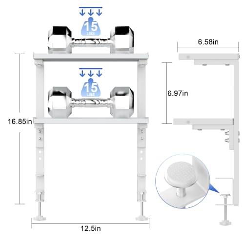 2-Tier Desk Shelf - color: White