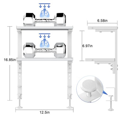 2-Tier Desk Shelf - color: White