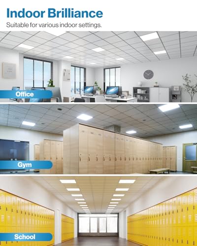 Sunco 2x2 LED Flat Panel Light, Dual Selectable CCT 4000K/5000K/6000K & Selectable Wattage 30W/35W/40W, 5200 Lumens, Dimmable 0-10V, Back-Lit Troffer Replacement Light Fixture ETL - size: 2x2