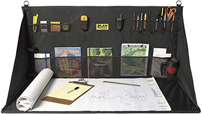 PRO WS3800 Portable Standing Desk, Workbench, Station, Storage for Jobsite, Garage, Office, Shop, Hanging Work Surface, Black - style: Contractor'S Table 20 + Pockets