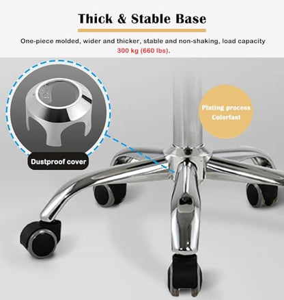 Extra Tall Saddle Chair for Standing Desk, Home Office Ergonomic Chair 30" - 36" Adjustable Height, Gas Rise Saddle Stool with Wheels & Back Support(White) - color: White