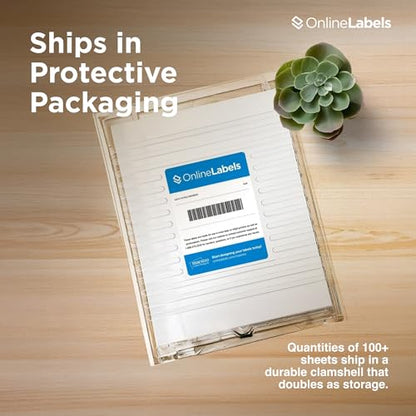 OnlineLabels 8.5" x 5.5" Labels - Weatherproof Polyester - 250 Sheets - size: 250 Sheet Pack