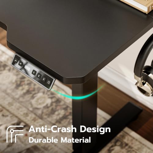 Acrolix L Shaped Electric Standing Desk, 43x31.5 Inch Reversible, Black - color: Black, size: 43