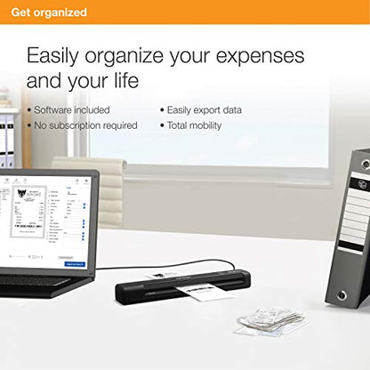 Epson Workforce ES-55R Mobile Receipt and Document Scanner with Receipt Management Software for PC and Mac - style: ES-55R - New