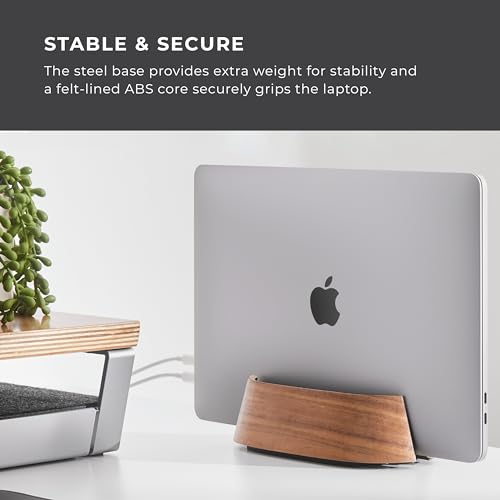 HumanCentric Vertical Laptop Stand in Maple Wood, Adjustable - color: Maple Wood
