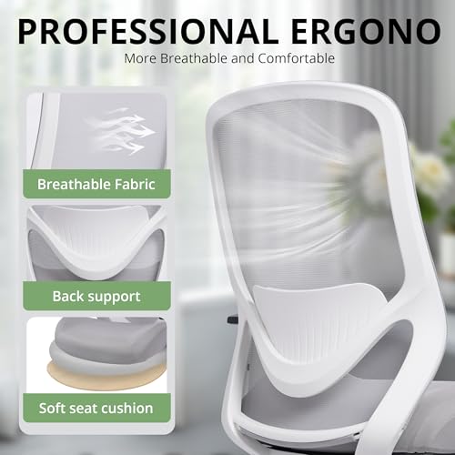 Drafting Office Chair Big and Tall 450lbs Heavy Duty for Standing Desk - color: Grey