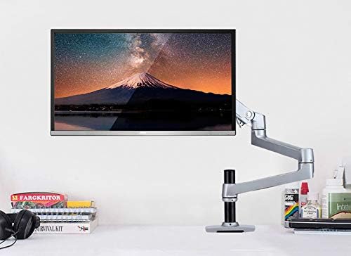 XSJ8013C Aluminum Alloy Ultra Long Arm LED LCD Monitor Holder Table Clamping Full Motion Monitor Mount Support (Silver) - color: Silver