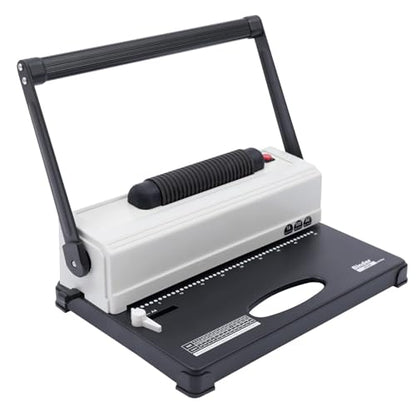 Electric Binding Machine Hole Punch Binding Machine with Sturdy Metal Construction, 250 Sheets Capacity, Coil Binder for Wire Binding