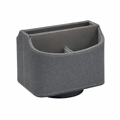 UnionBasic Rotating Desk Organizer, 360 Desk Spinning Caddy, Desktop TV Guide/Mail/Media/Remote Controller Holder Organizer, Barry Grey - color: Barry Grey