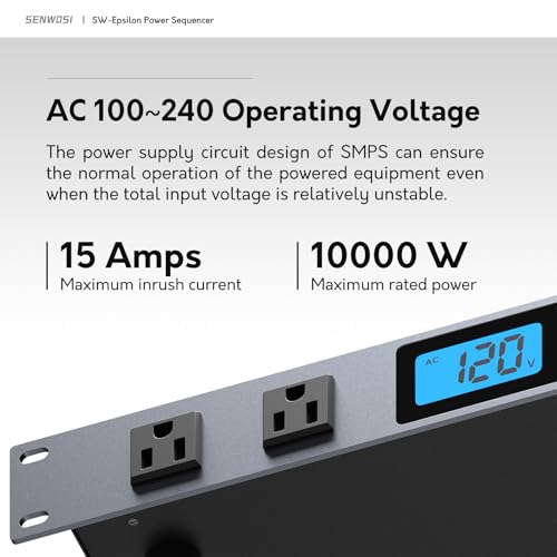 SW-Epsilon 10 Socket Power Conditioner/Surge Sequencer USB Type-C/Type-A Charger